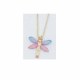 DRAGONFLY NECKLACE PINK/BLUE